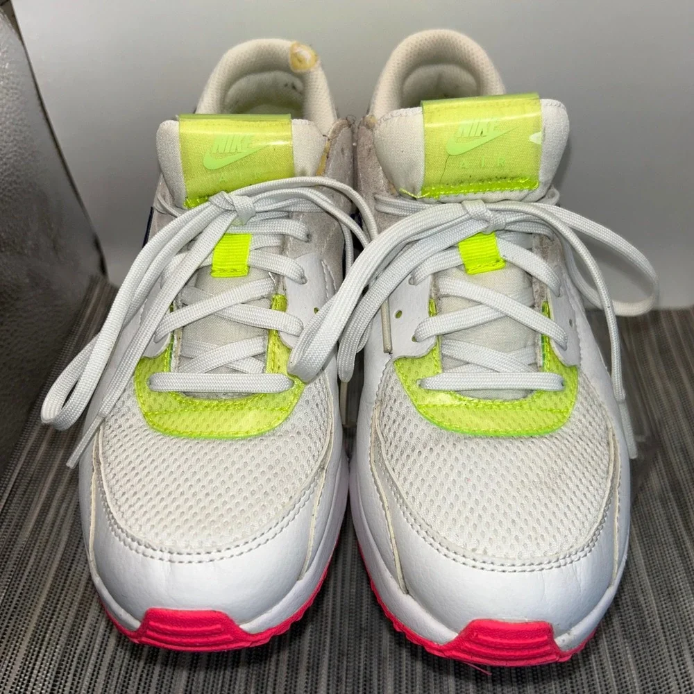 Nike Air Max Excee Womens 6 White Purple Pink Neon Green Sneakers DD2955-100